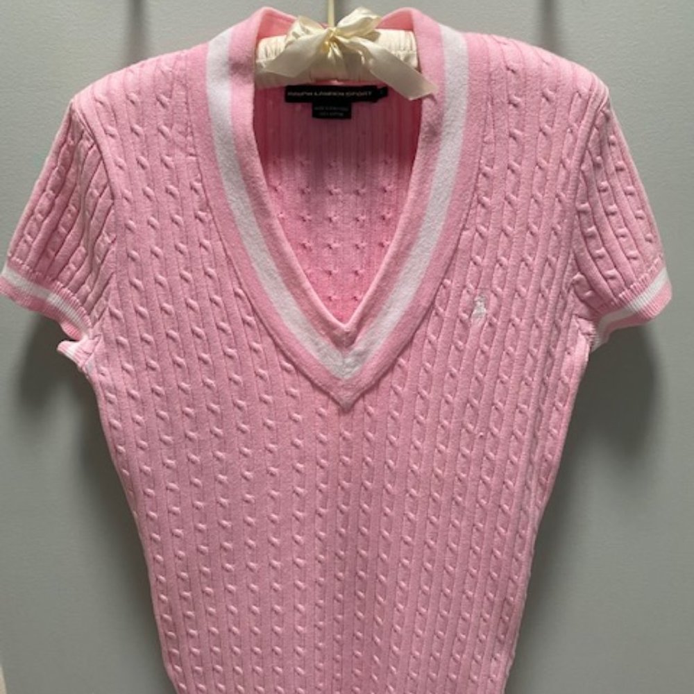 Ralph Lauren pink cotton sweater, large